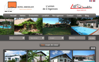morel-immobilier-dax.fr website preview