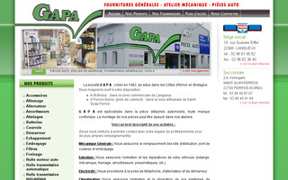 gapa-pieces-auto.com website preview