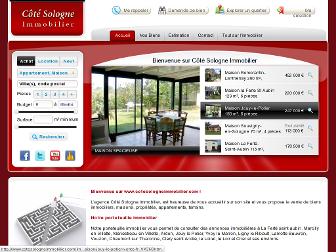 cotesologneimmobilier.com website preview