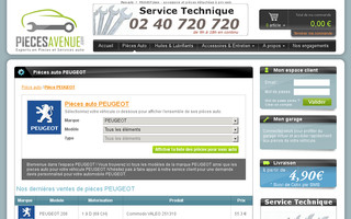 peugeot.piecesavenue.com website preview