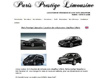 parisprestigelimousine.fr website preview