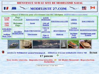 modeliste27.com website preview