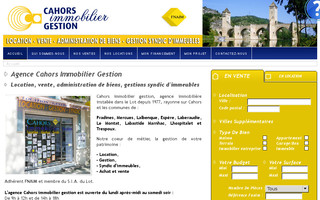 cahors-immobilier.fr website preview