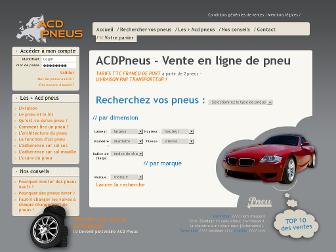 acdpneus.fr website preview