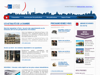 paris.notaires.fr website preview