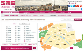 fr.parisrental.com website preview