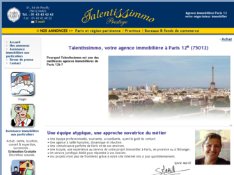 talentissimmo.fr website preview