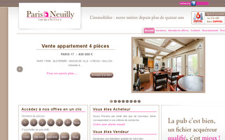 parisneuillyimmobilier.com website preview