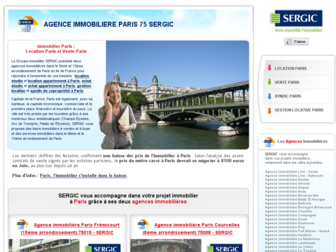 immobilier-paris-sergic.com website preview