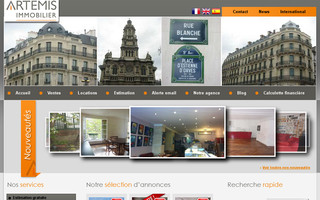 artemisimmobilier.com website preview