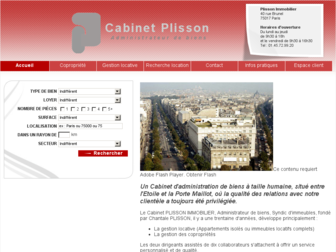 plisson-immobilier.com website preview