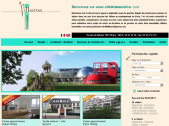 villetteimmobilier.com website preview