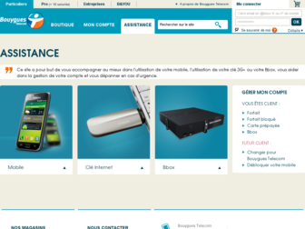 assistance.bouyguestelecom.fr website preview