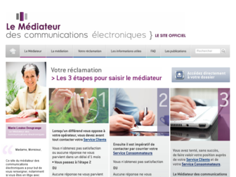 mediateur-telecom.fr website preview