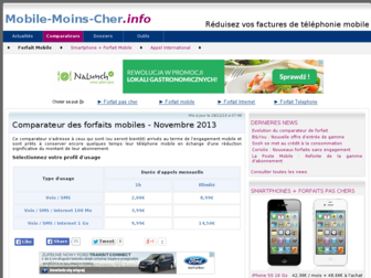 mobile-moins-cher.info website preview