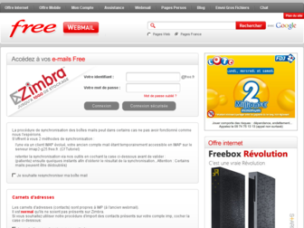zimbra.free.fr website preview