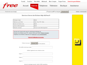 dl.free.fr website preview