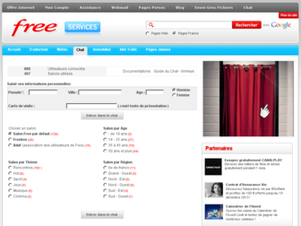 chat.free.fr website preview