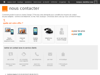 contact.orange.fr website preview
