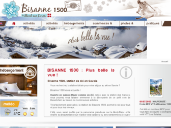 bisanne1500.fr website preview