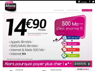 afonemobile.fr website preview