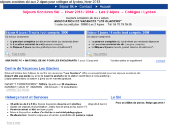 sejour-ski-scolaire.com website preview