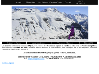 lesglaciers-vacances.com website preview