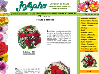 josepha-fleurs.fr website preview