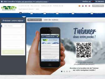 location-ski.twinner-sports.com website preview