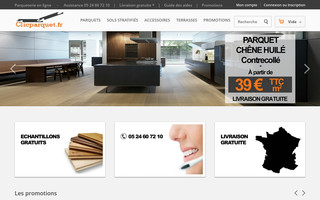 clicparquet.fr website preview