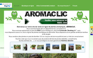 aromaclic.fr website preview