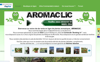 aromaclic.fr website preview