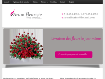 arumfleuristemontreal.com website preview