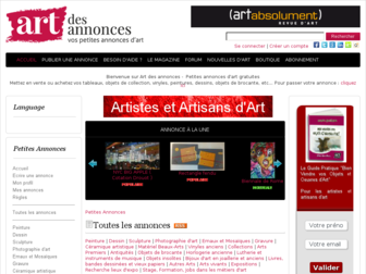artdesannonces.com website preview