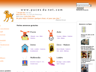 pucesdunet.com website preview