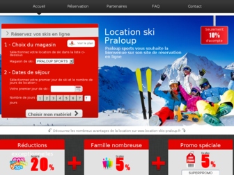 location-skis-praloup.fr website preview