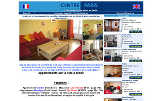 centreparis.com website preview