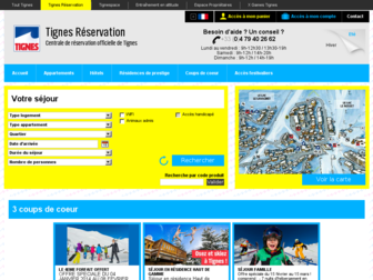 tignesreservation.net website preview