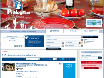 reservationpralognan.fr website preview