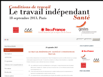 sante-indep.sciencesconf.org website preview