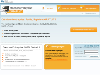 creation-entreprise-gratuit.com website preview