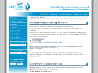 cap-creation-entreprise.com website preview
