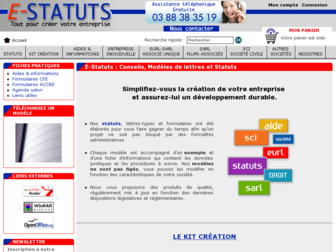 e-statuts.com website preview