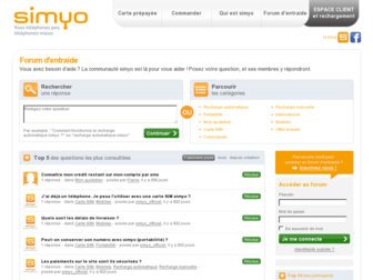 forum.simyo.fr website preview