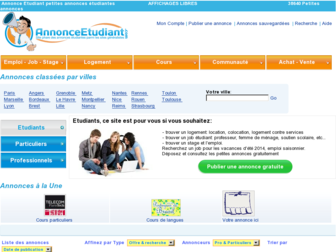 annonceetudiant.com website preview