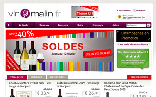 vin-malin.fr website preview