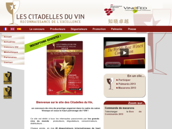 citadellesduvin.com website preview