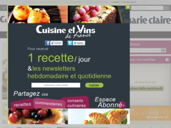 cuisineetvinsdefrance.com website preview