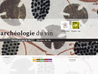 archeologie-vin.inrap.fr website preview