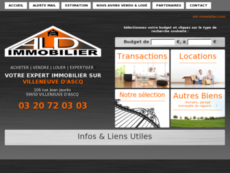 ald-immobilier.com website preview